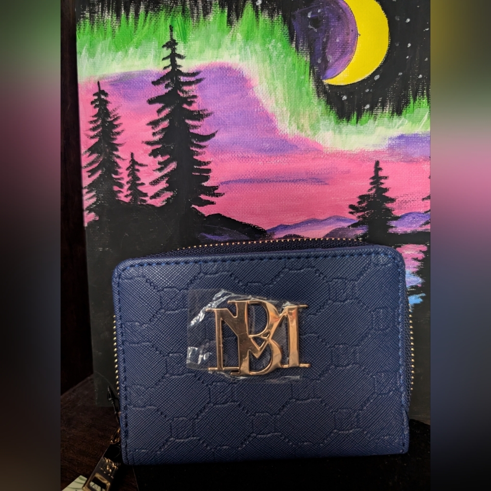 NWT Badgley Mischka Electric Blue Wallet